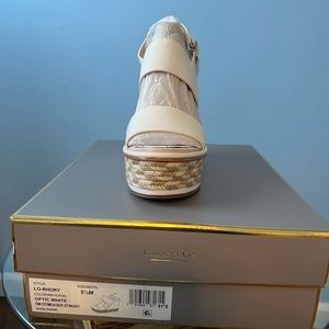 Women Paley Leather Ankle Wedge Sandals